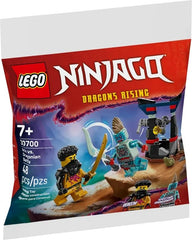 LEGO Ninjago Arin vs Dragonian Battle with winch; action-packed play and easy setup.