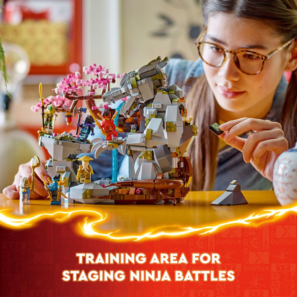 LEGO NINJAGO Dragon Stone Shrine cherry blossom tree enhances visuals