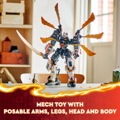 LEGO NINJAGO Cole Titan Dragon Mech dragon wings in flight pose