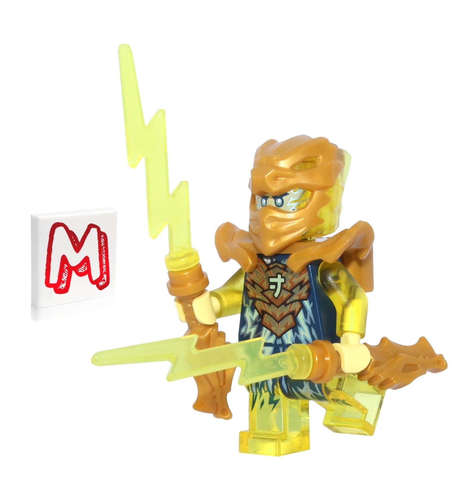 LEGO NINJAGO Jay Golden Dragon figure without wings for creative play