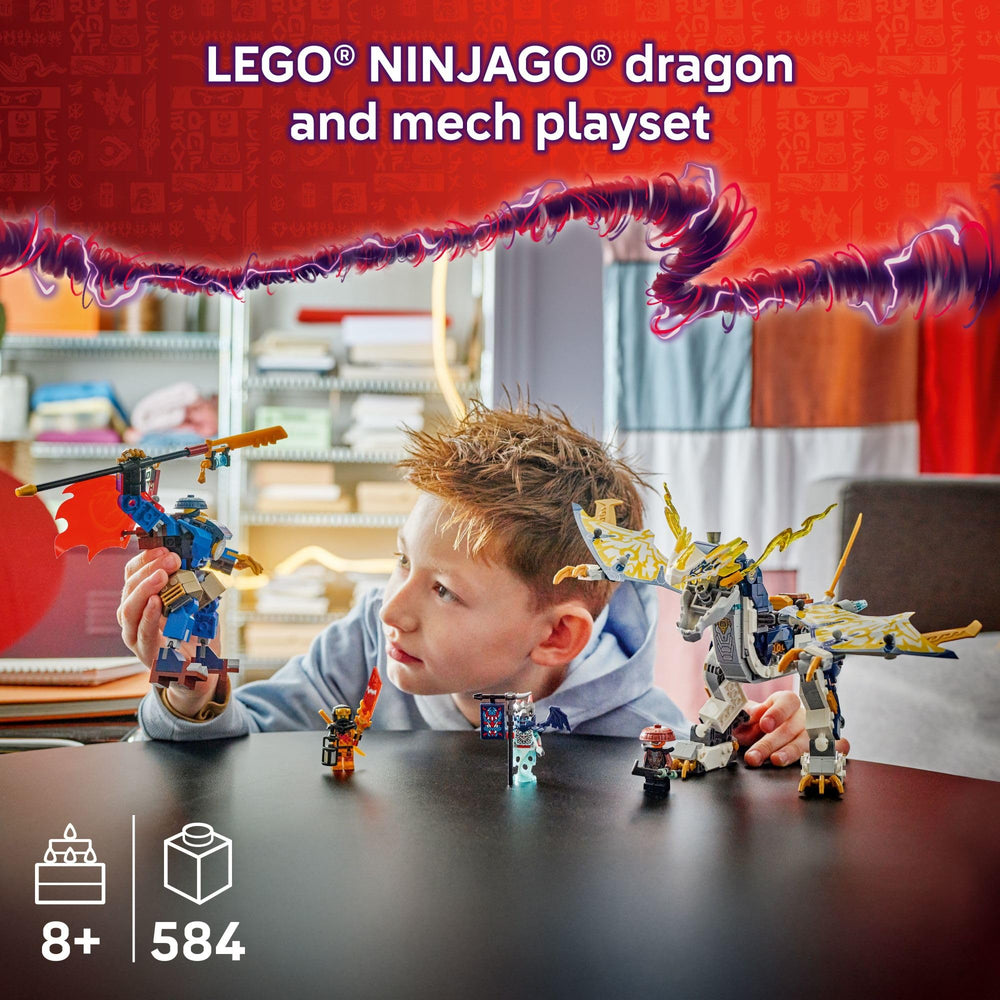 LEGO NINJAGO dragon head and movable wings enable dynamic flight scenes