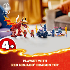LEGO NINJAGO dragon mouth fire action—kids simulate dragon breath to spice up battles.