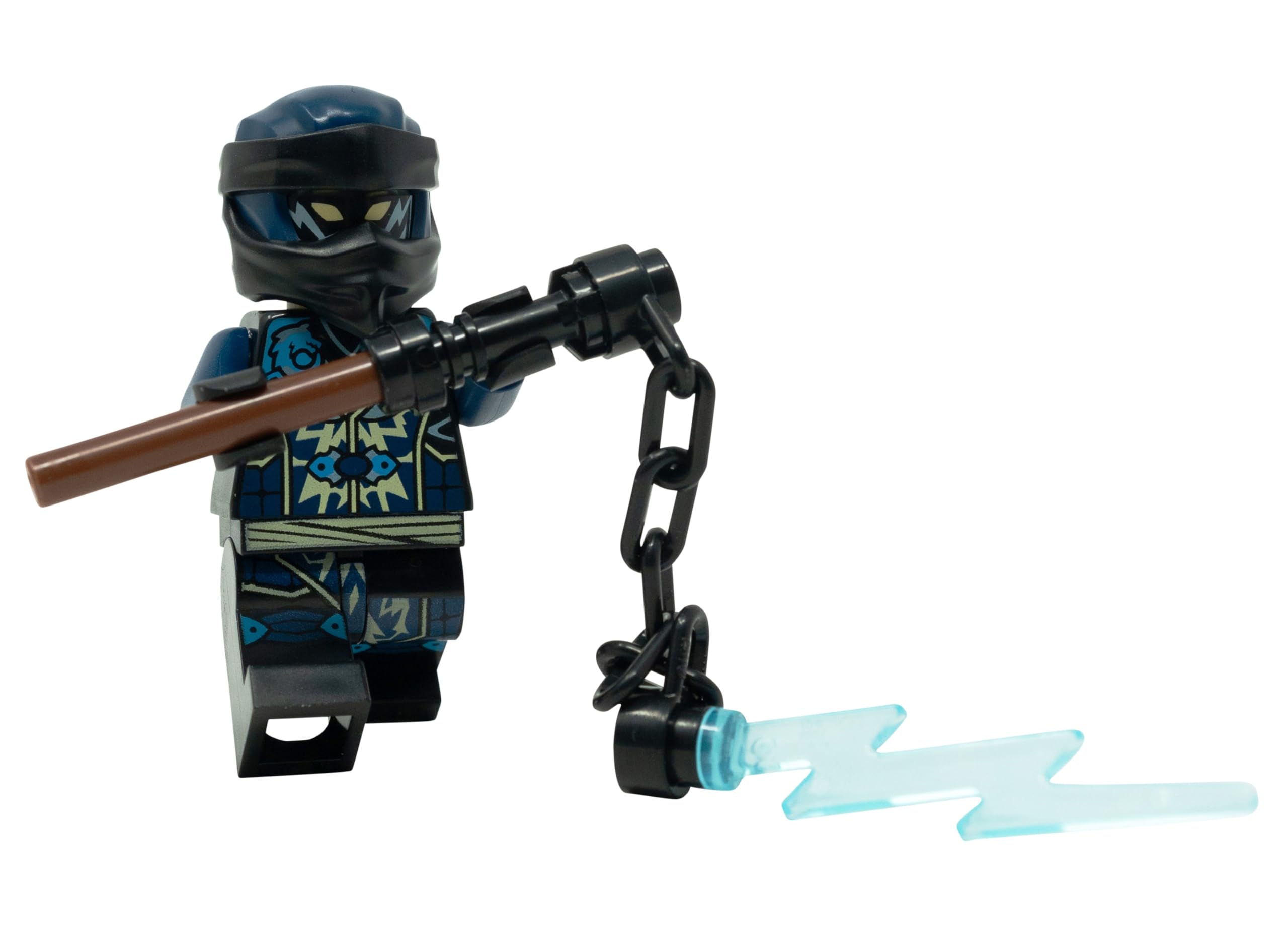 LEGO Ninjago Jay minifigure with nunchuk, great for display and storytelling