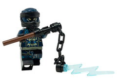 LEGO Ninjago Jay minifigure with nunchuk, great for display and storytelling