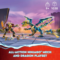 LEGO NINJAGO Empress Mech in vivid gold for dramatic play.