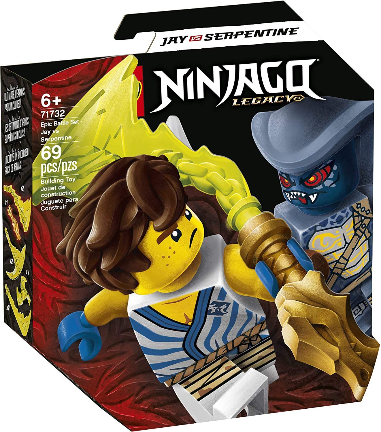 LEGO NINJAGO epic battle set platform for dynamic Jay vs Serpentine duels