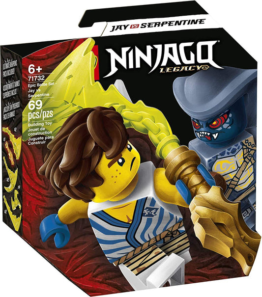 LEGO NINJAGO epic battle set platform for dynamic Jay vs Serpentine duels