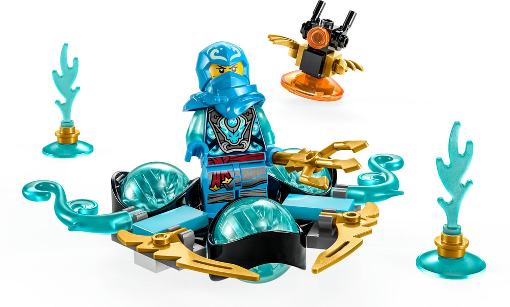 LEGO NINJAGO golden dragon energy core element as a coveted prize.