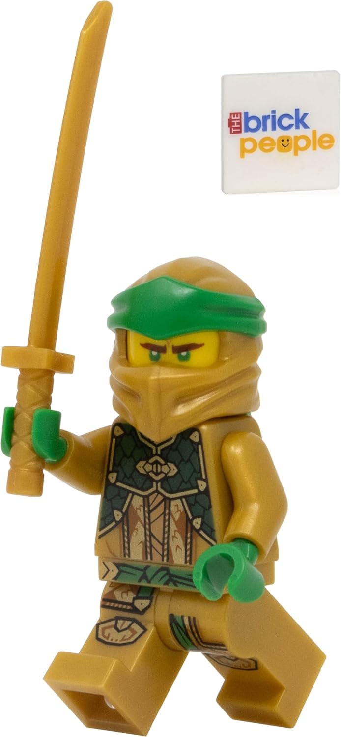 LEGO Ninjago Golden Ninja Lloyd minifigure front view for display and play.