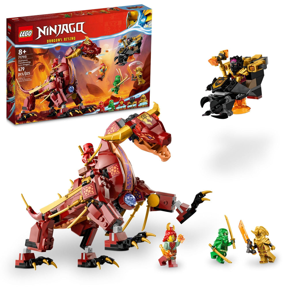 LEGO NINJAGO Heatwave transforming lava dragon in action for dynamic play and display