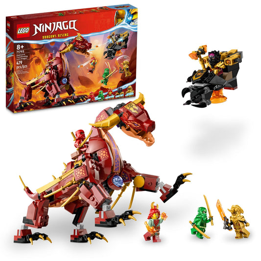LEGO NINJAGO Heatwave transforming lava dragon in action for dynamic play and display