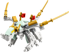 LEGO Ninjago Ice Dragon mini figure in polybag, ideal for display and collection.