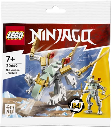 LEGO Ninjago Ice Dragon polybag packaging, ready for gifting or easy storage.