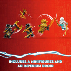 LEGO NINJAGO Imperium Claw Hunter with electric staff hover flyer supports fast, dynamic combat.