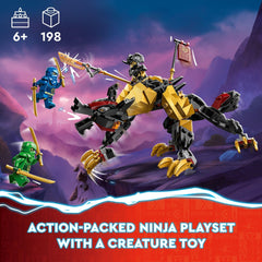 LEGO NINJAGO Imperium Dragon Hunter Hound 71790 side view showcases compact portable playset