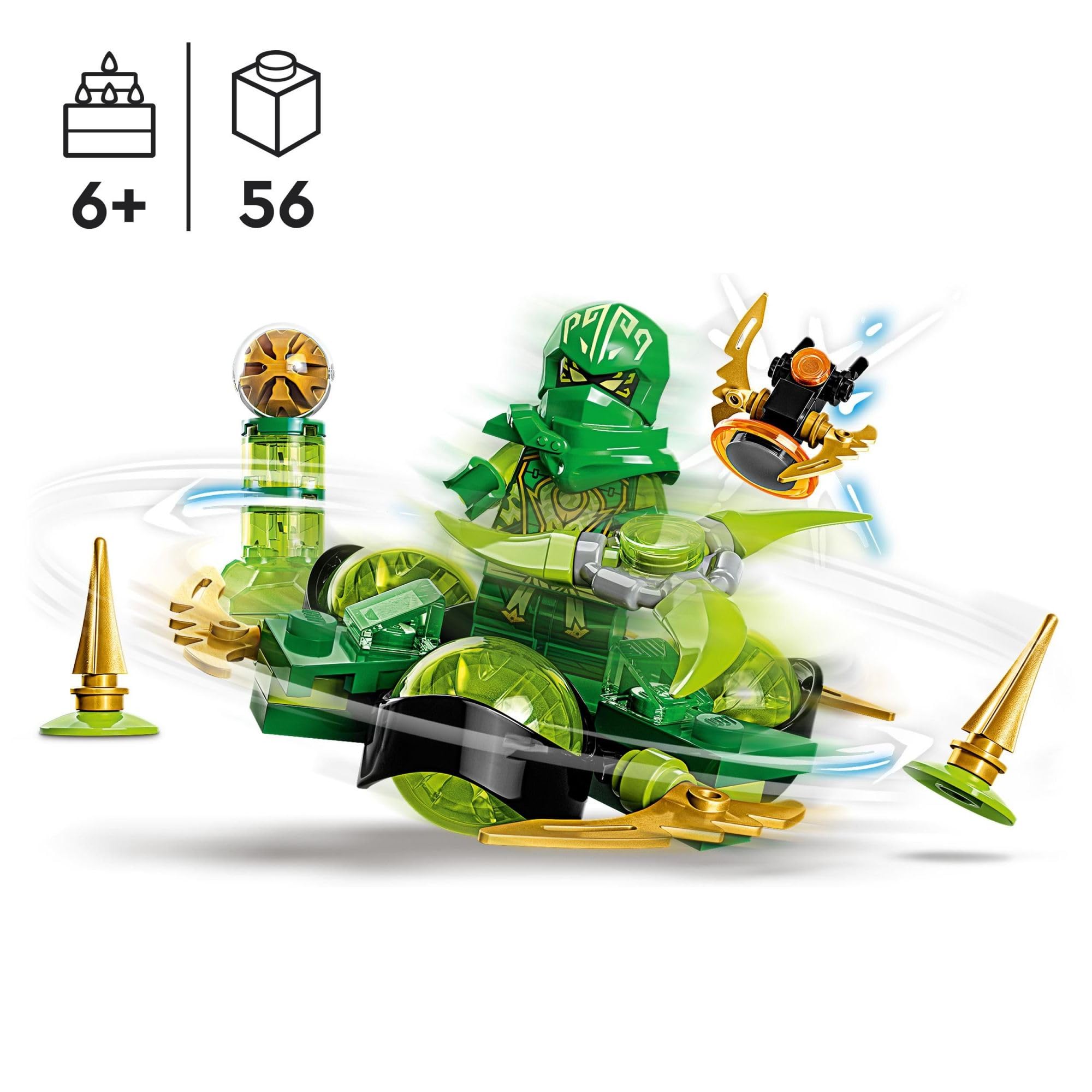 LEGO NINJAGO Imperium Droid tumbles to heighten action play