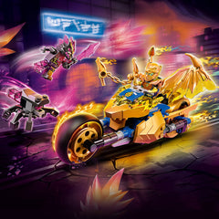 LEGO NINJAGO golden dragon wings add dramatic flying action for kids.