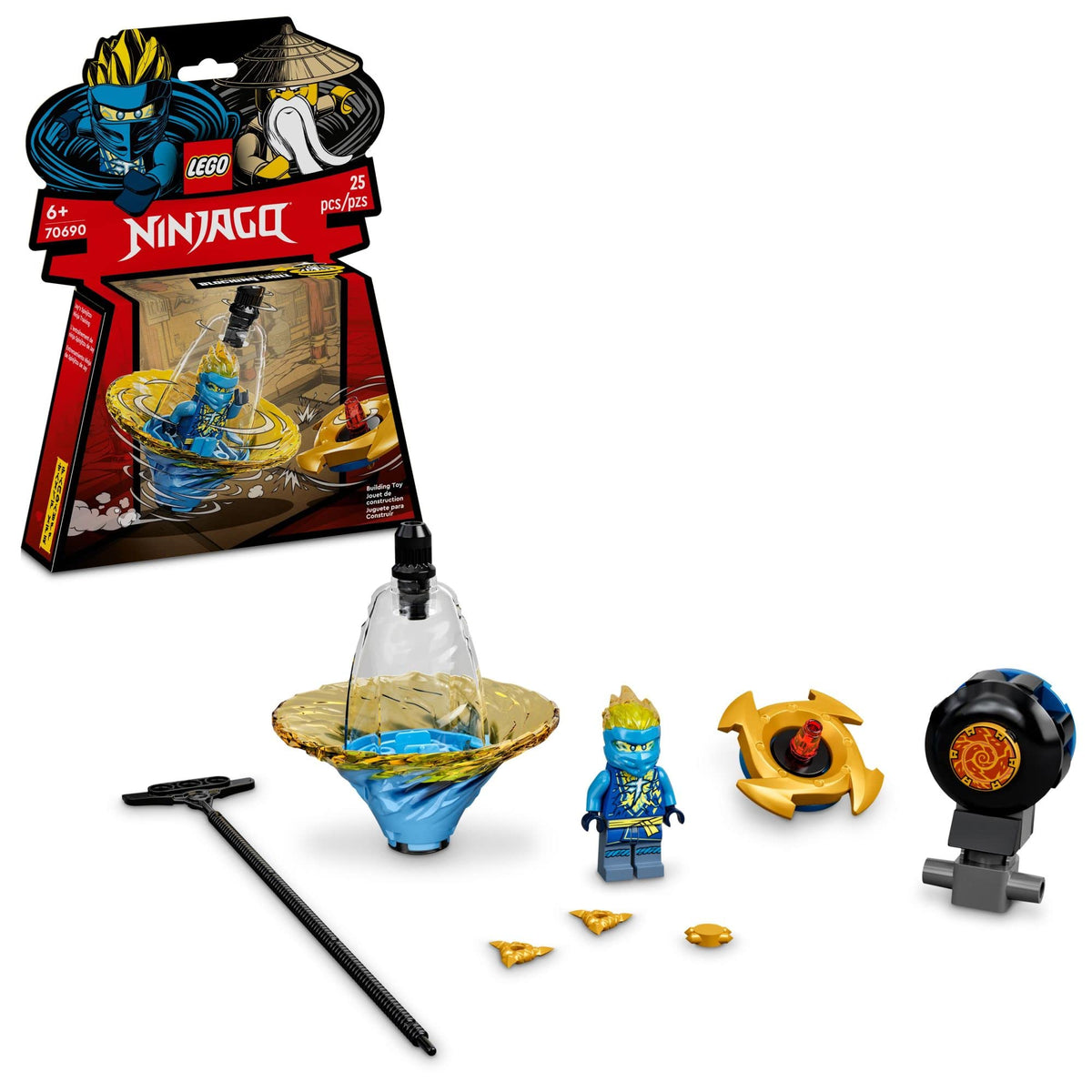 LEGO NINJAGO Jay’s Spinjitzu training dome for immersive ninja battles.
