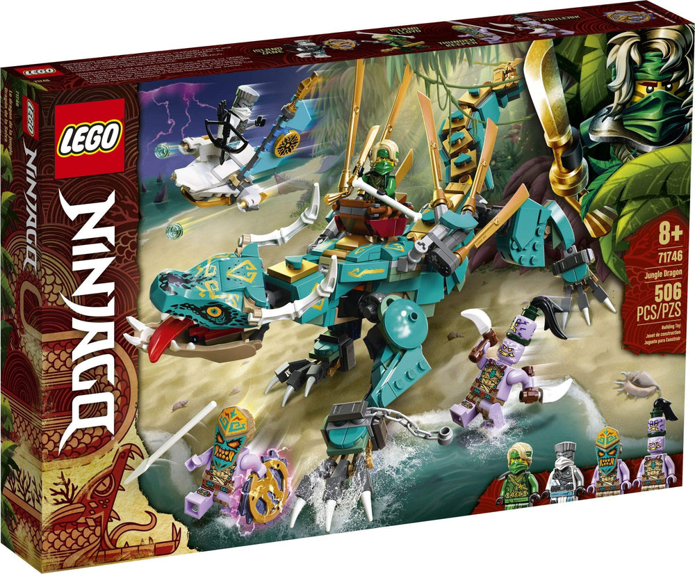 LEGO NINJAGO Jungle Dragon 71746 jaw opens for dramatic roars and bites