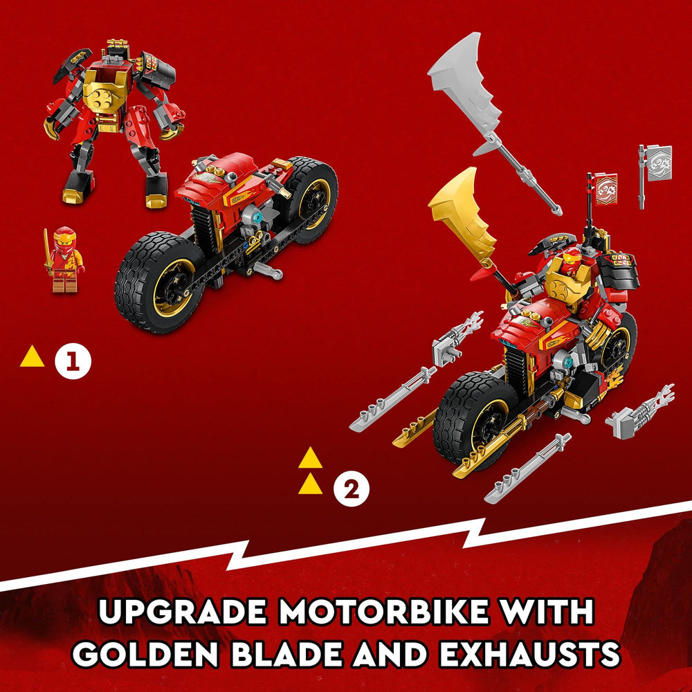 LEGO NINJAGO Kai and Nya minifigures with swords for heroic scenes