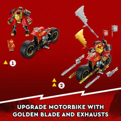 LEGO NINJAGO Kai and Nya minifigures with swords for heroic scenes