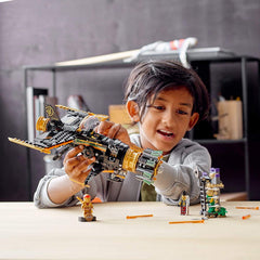 LEGO NINJAGO Kai Legacy golden figure on stand celebrates the 10th anniversary.