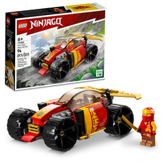 LEGO NINJAGO Kai's Ninja Race Car EVO front view for quick imaginative racing play.