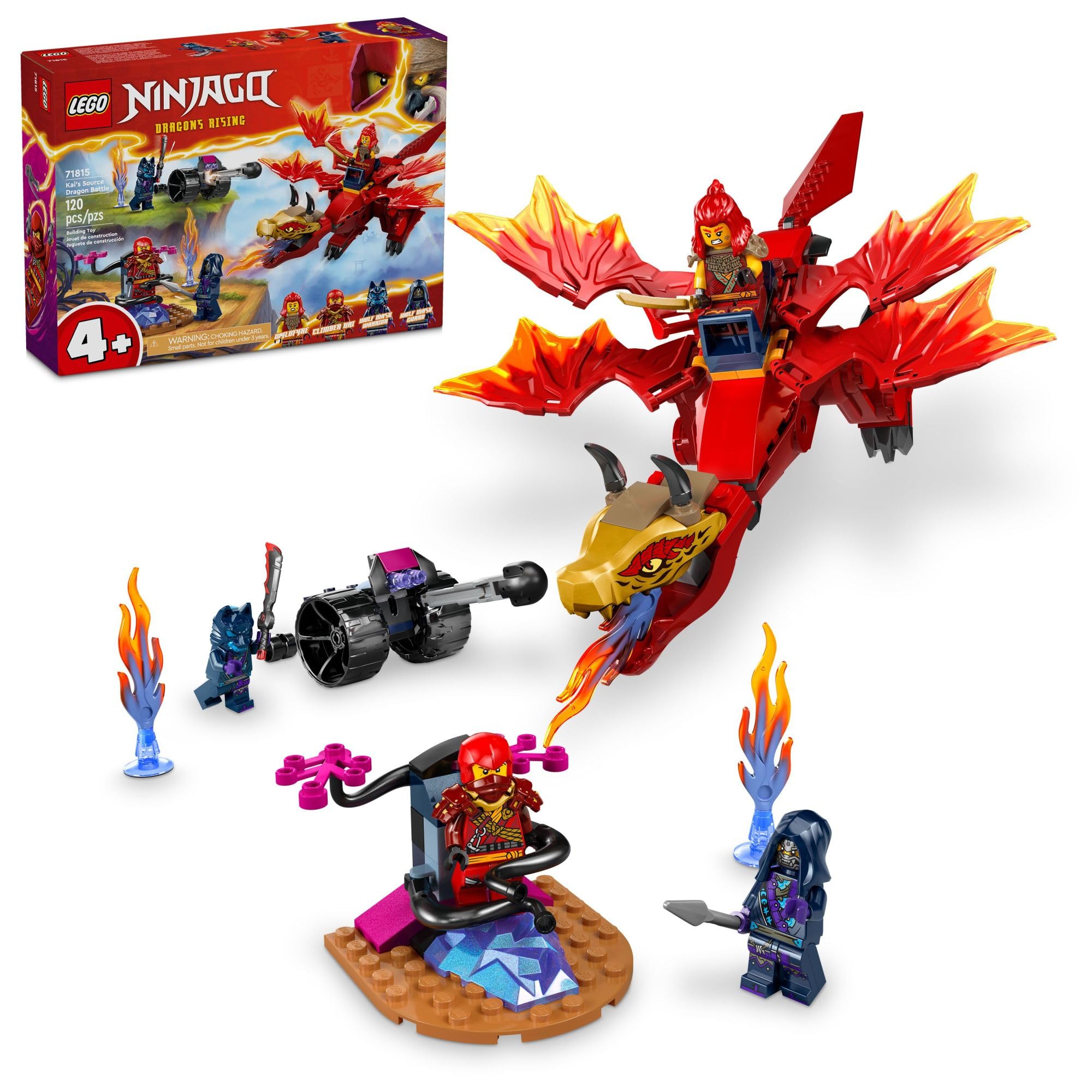 LEGO NINJAGO Kai’s Source Dragon Battle model—posables spark dynamic ninja action.