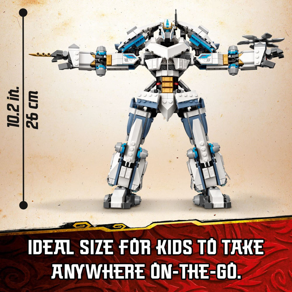 LEGO NINJAGO Legacy Chainsaw and sword action on the Titan Mech.