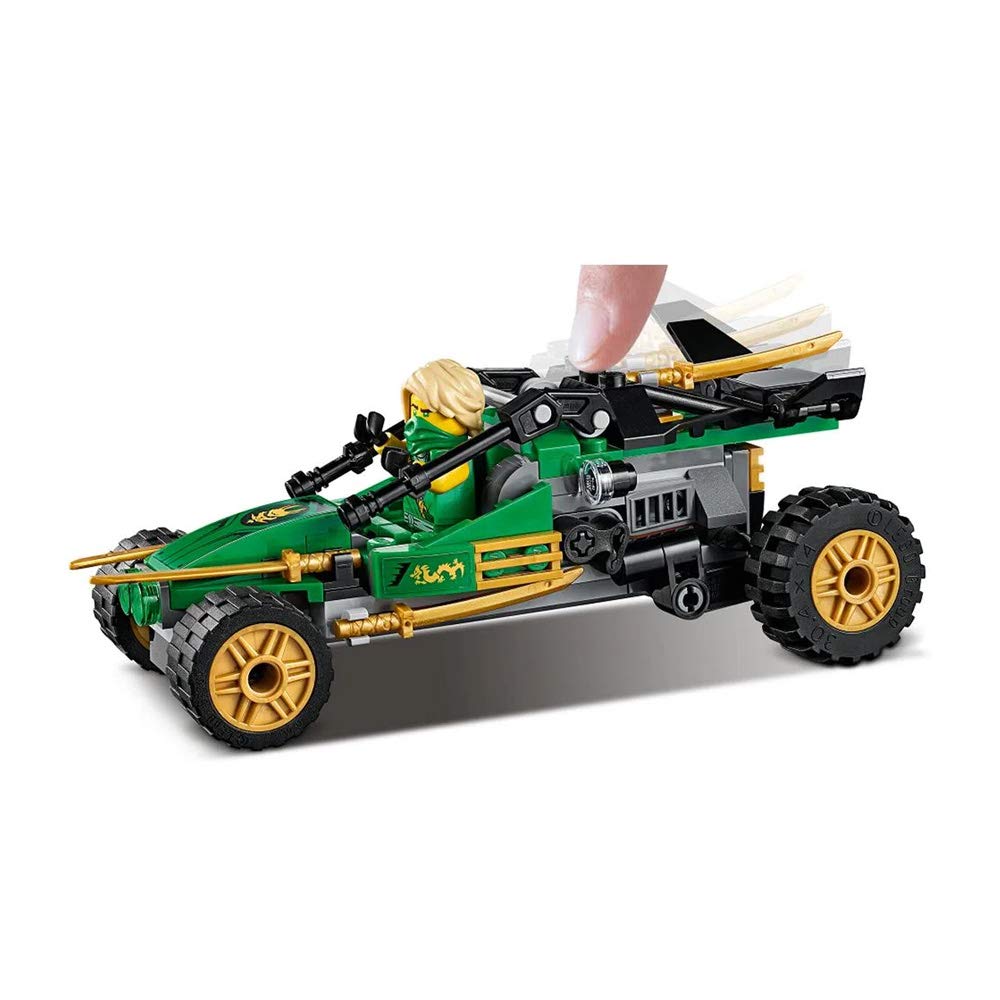 LEGO NINJAGO Lloyd minifigure with golden sword for ninja battles.