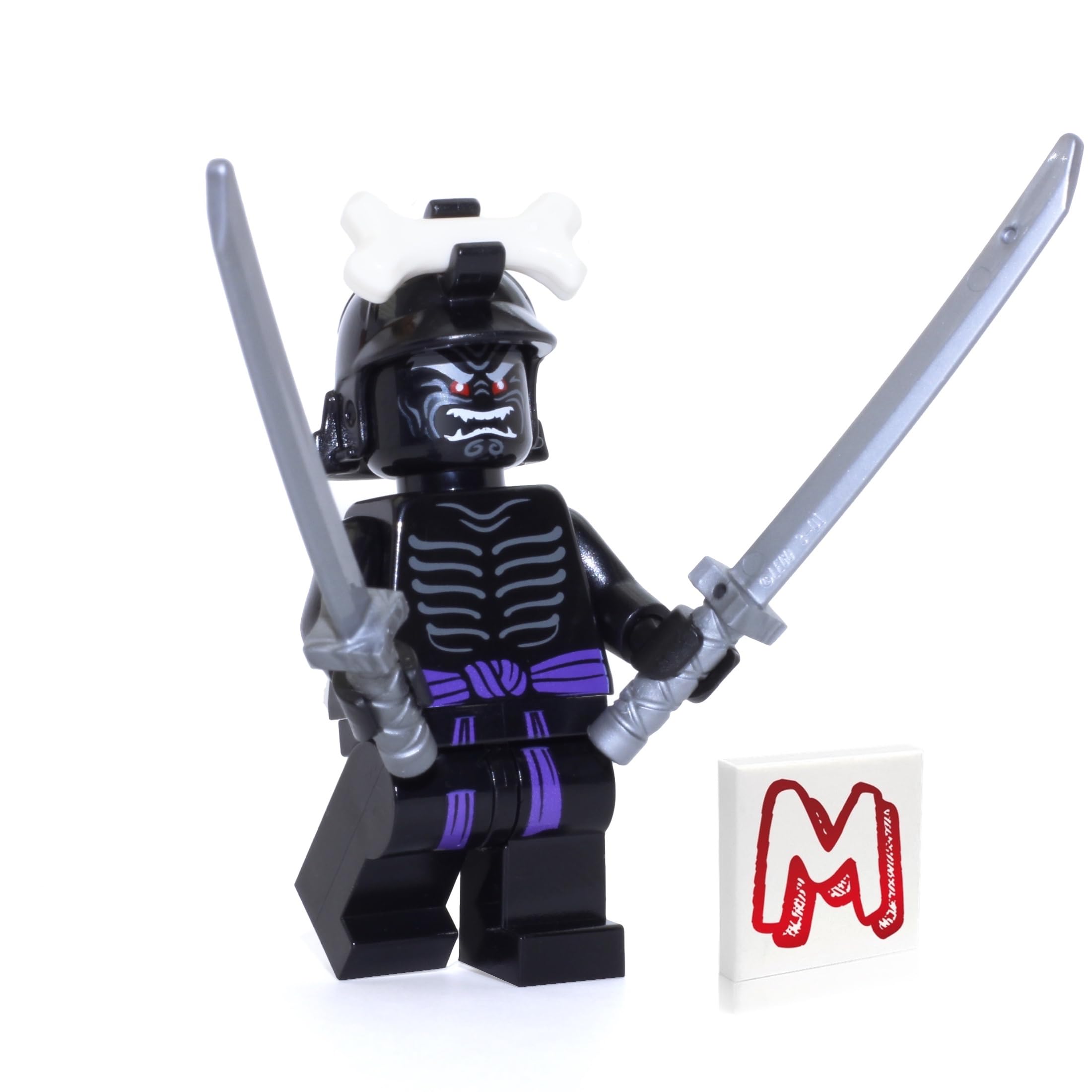 LEGO NINJAGO Lord Garmadon figure with two swords for dynamic play