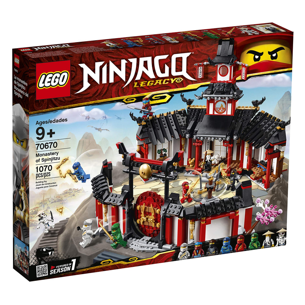 LEGO NINJAGO Legacy Monastery Spinjitzu eight minifigures for epic storytelling