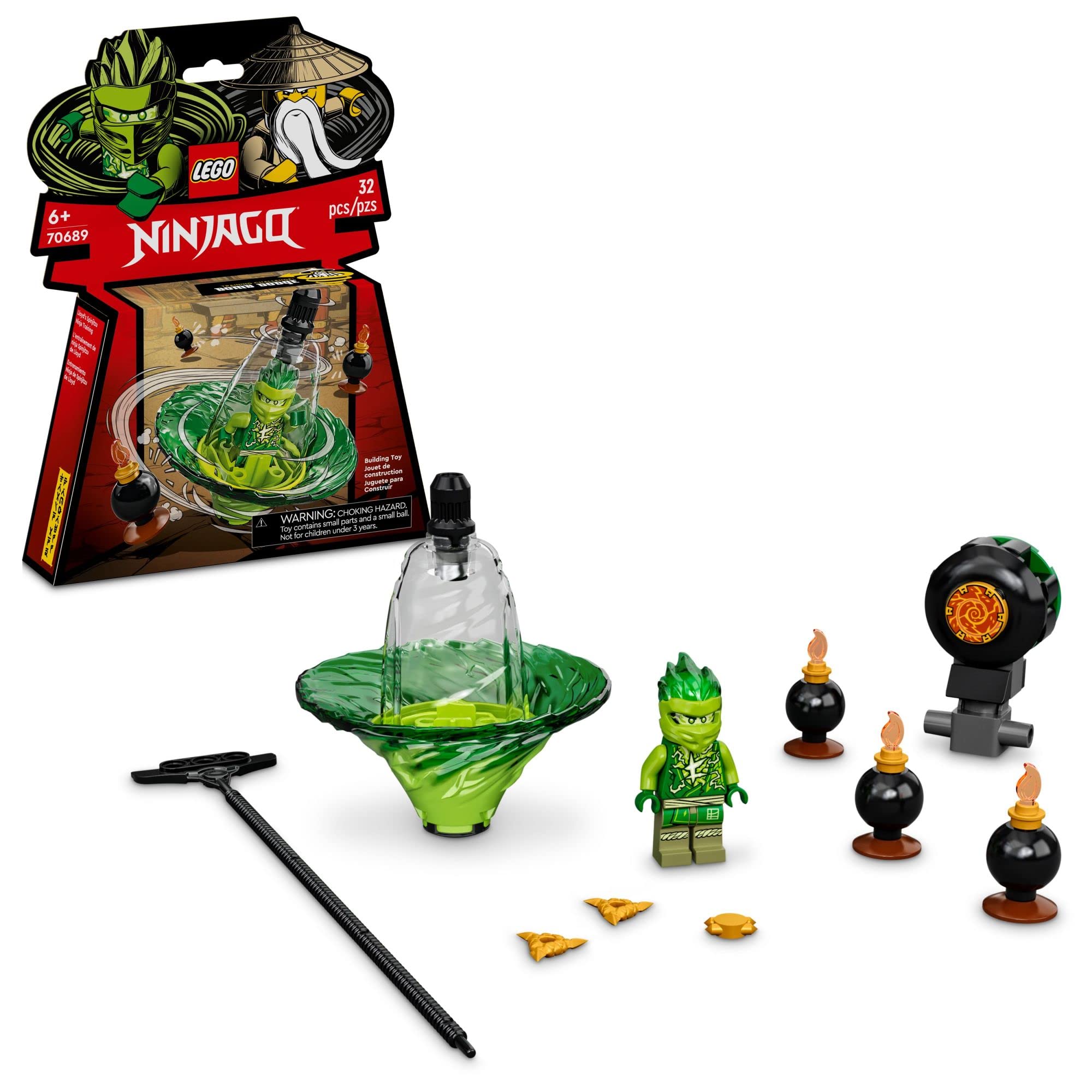 LEGO NINJAGO Lloyd Spinjitzu training figure for imaginative ninja practice