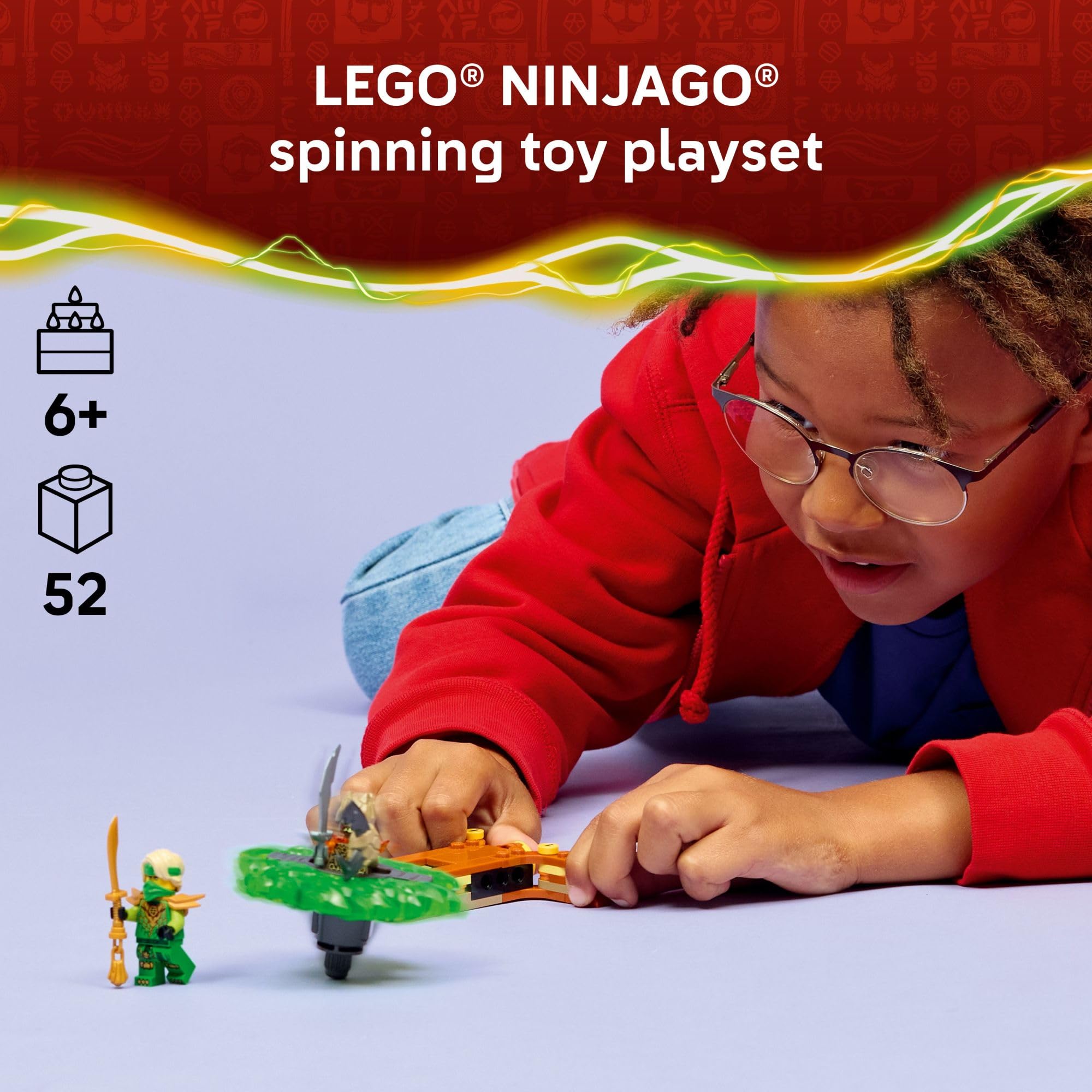 LEGO NINJAGO Lloyd minifigure with sword for heroic play