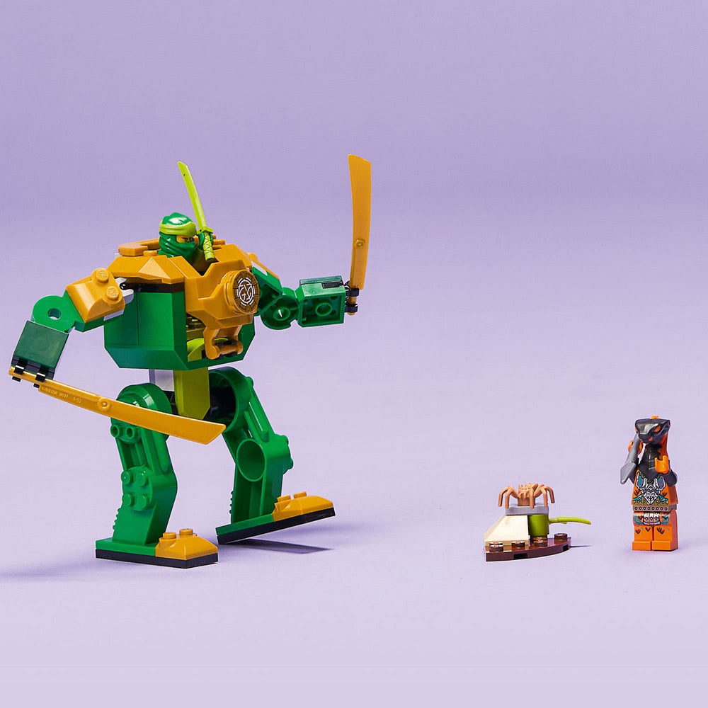 Mech cockpit supports two minifigures for teamwork play.