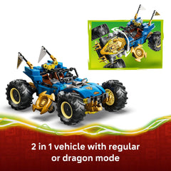 LEGO NINJAGO minifigs Jay, Nya and Kai dragon form enable exciting battles.
