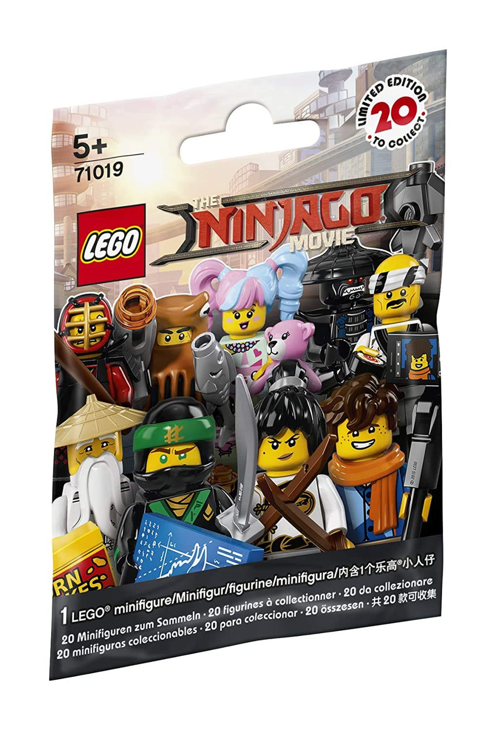 LEGO Ninjago Movie blind bag minifigure 71019 for collectible display.