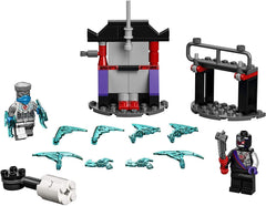 LEGO NINJAGO brick-built Nindroid factory backdrop increases play depth