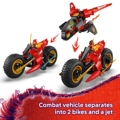 Lego Ninjago Kai bike assembly highlights heroic energy and speedy action play