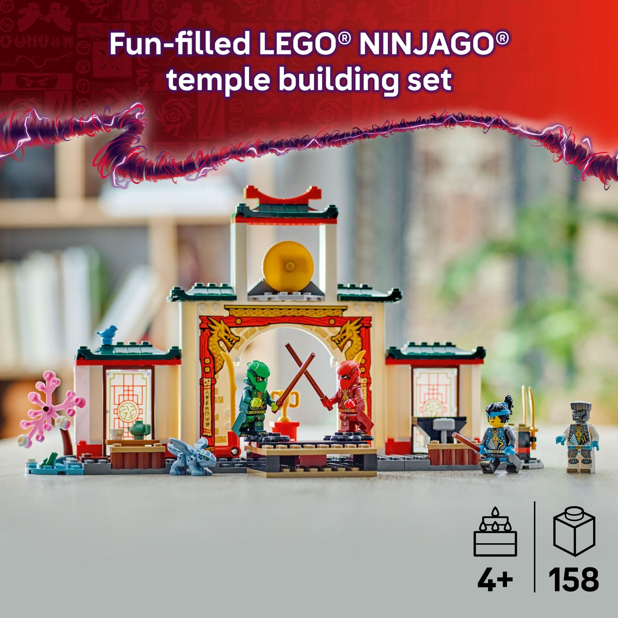 LEGO NINJAGO temple garden area fuels role-play scenes