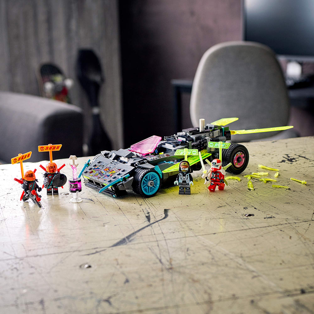 NINJAGO Ninja Tuner Car measures 12 inches long for display.