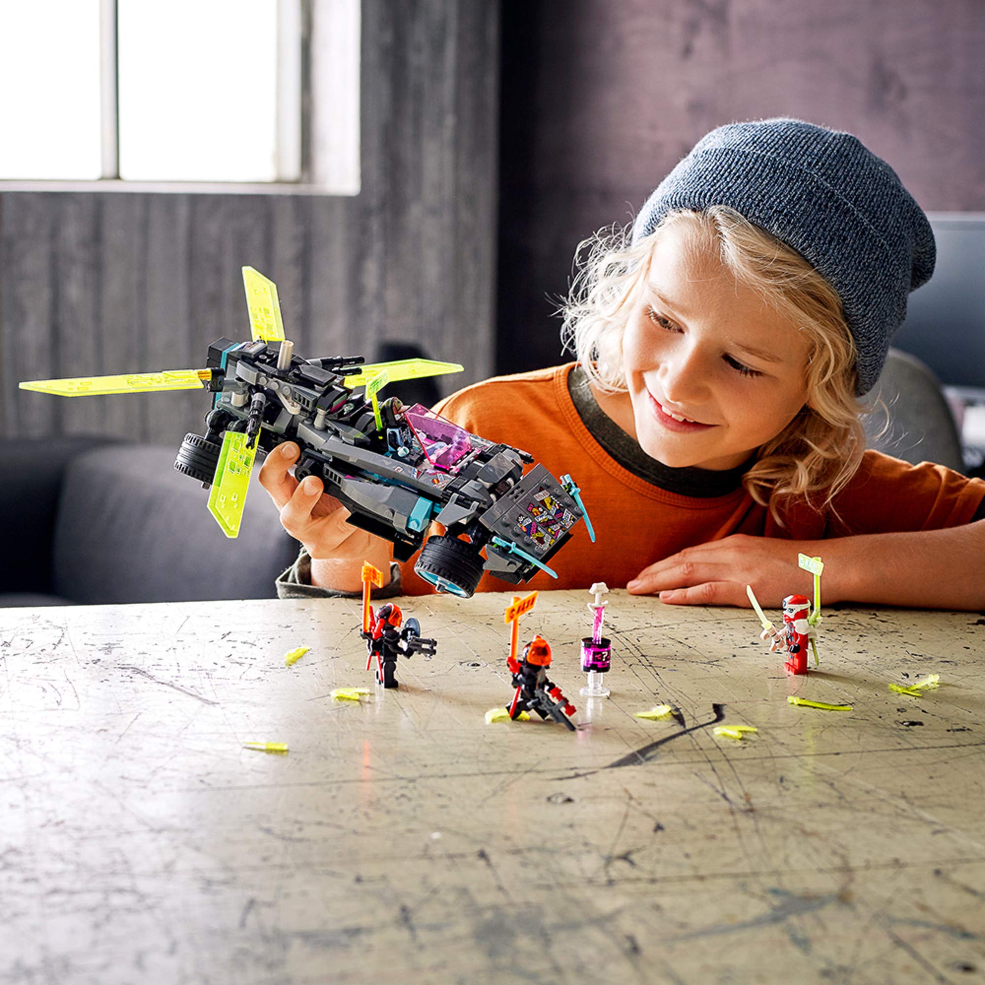 NINJAGO Ninja Tuner Car sprouts wings for thrilling aerial play.