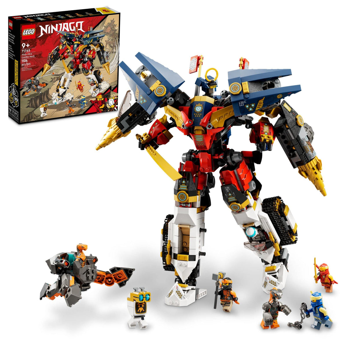 LEGO NINJAGO Ninja Ultra Combo Mech 71765 front view for immersive ninja play