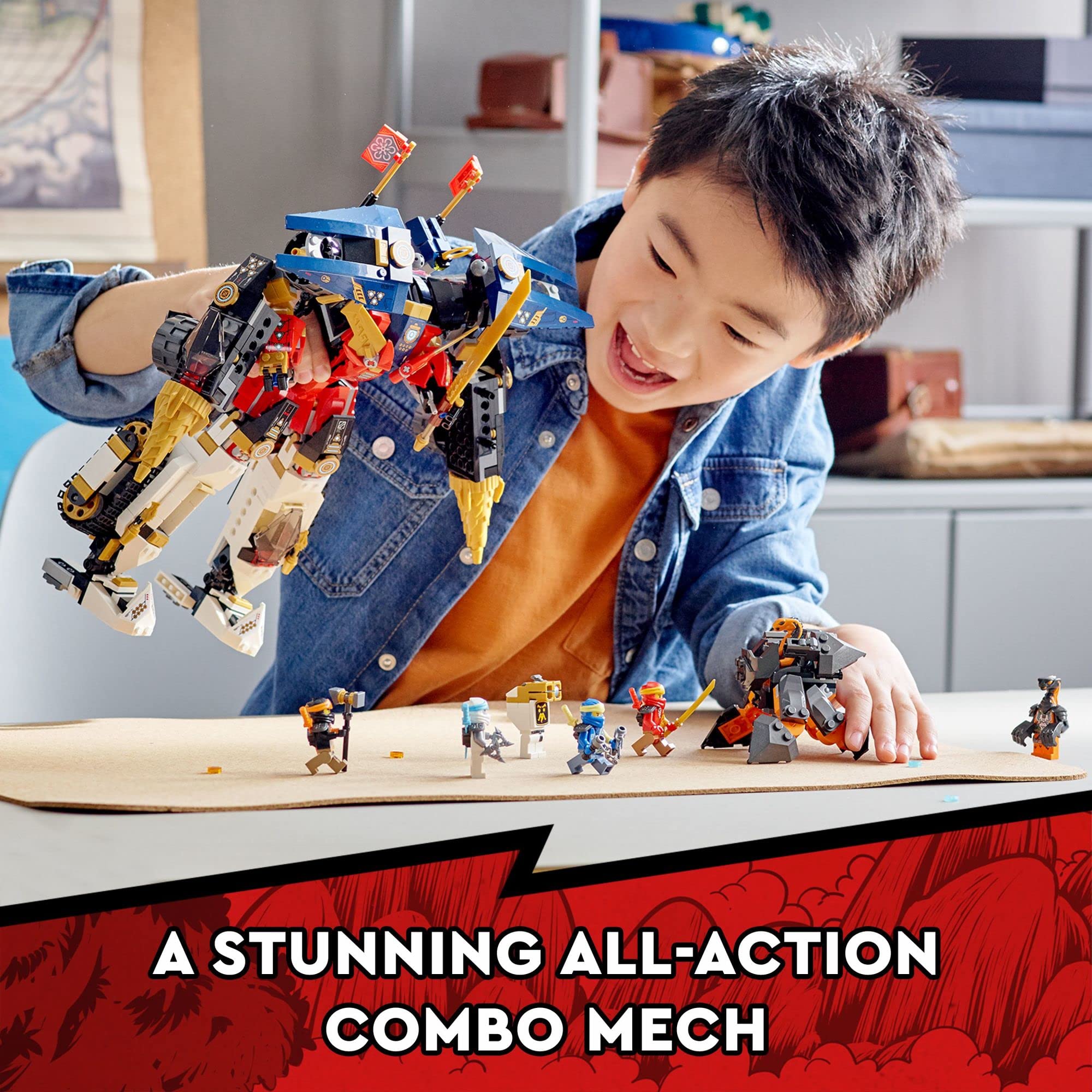 LEGO NINJAGO Ultra Combo Mech assembled for dynamic battles and storytelling