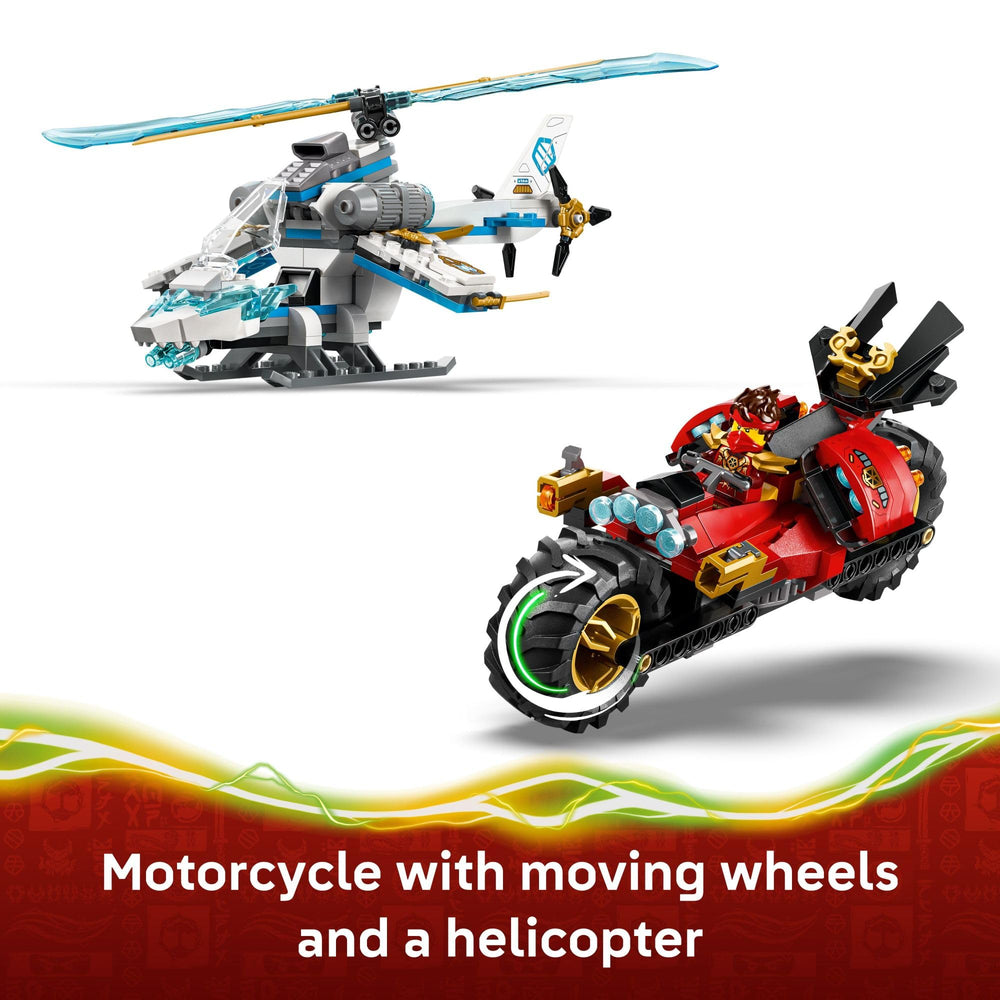 LEGO NINJAGO Ninja Vehicle Tree House Battle tearoom scene sparks storytelling and role-play