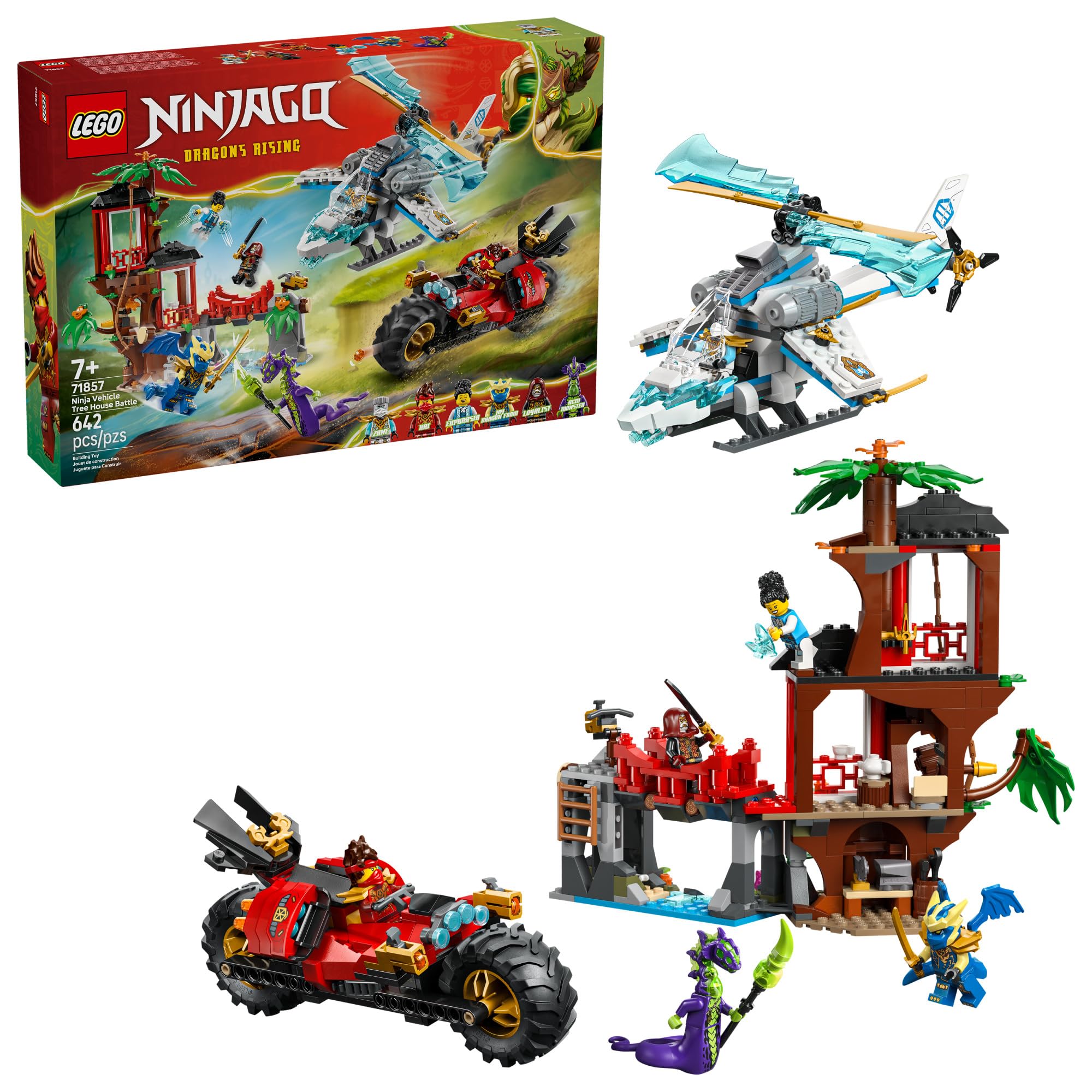 LEGO NINJAGO Ninja Vehicle Tree House Battle tree house shows rich ninja play space and action-ready design