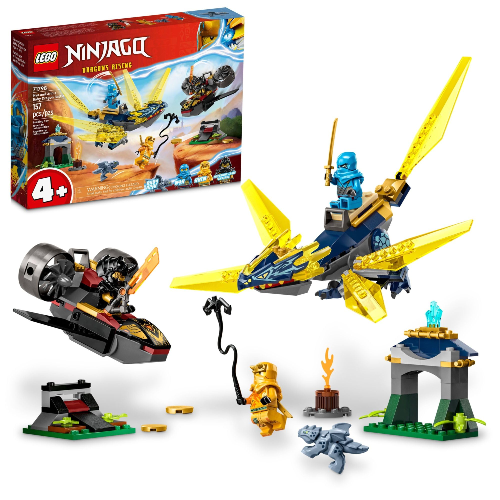 LEGO NINJAGO jet model for on-the-go ninja play with Nya and Arin