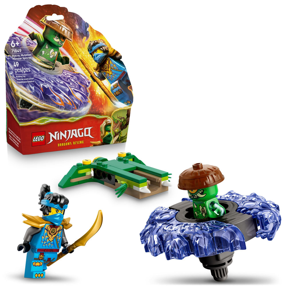 LEGO NINJAGO Nya vs Mutation Spinner action scene for imaginative play