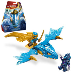 LEGO NINJAGO Nya's Rising Dragon Strike blue dragon gliding for action-packed play