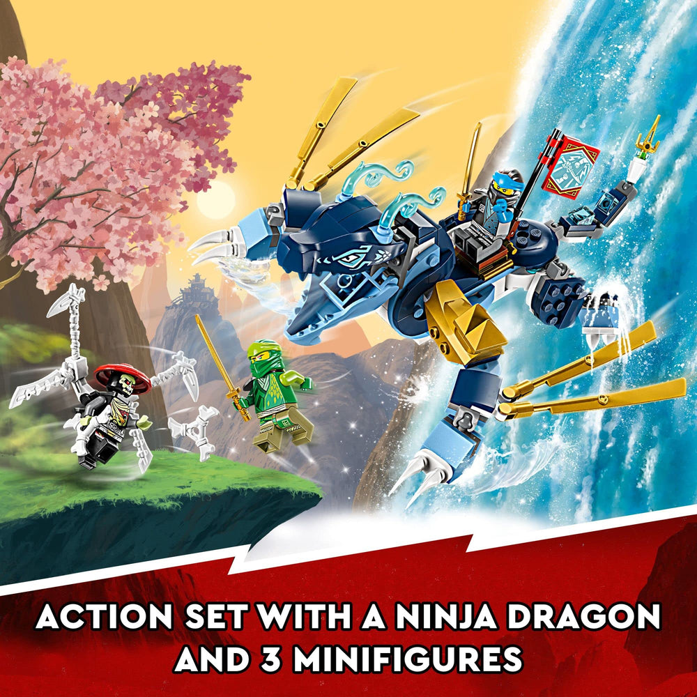 LEGO NINJAGO Nya saddle with dragon for kid-friendly riding poses